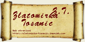 Zlatomirka Tošanić vizit kartica